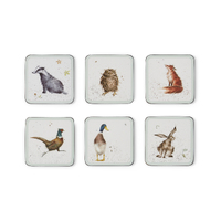 Royal Worcester Wrendale Designs Coasters Woodland Animals Set of 6, Whitehill X0010268739