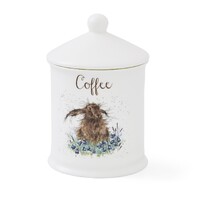 Royal Worcester Wrendale Designs Coffee Canister 14cm Bright Eyes Hare, Whitehill WNC3996-XW