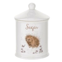 Royal Worcester Wrendale Designs Sugar Canister 14cm A Prickly Encounter Hedgehog, Whitehill WNS3996-XW