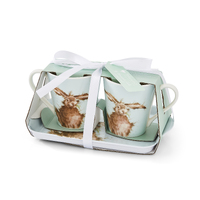 Royal Worcester Wrendale Designs Mug & Tray Set Hare 3-Piece, Whitehill X0011658892