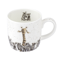 Wrendale Designs Mug 300mL Zebra & Giraffe Head & Shoulders Above The Rest, Whitehill MMQJ5629-XS