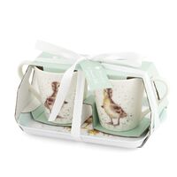 Royal Worcester Wrendale Designs Mug & Tray Set Mother Duck & Ducklings 3-Piece, Whitehill X0011659124