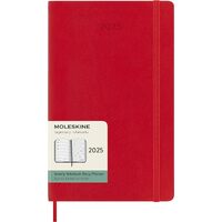 2025 Diary Moleskine Large Weekly Notebook Soft Cover Scarlet Red M-DSF212WN3Y24
