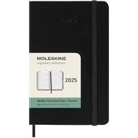 2025 Diary Moleskine Pocket Weekly Horizontal Hard Cover Black M-DHB12WH2Y24