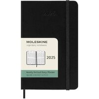 2025 Diary Moleskine Pocket Weekly Vertical Hard Cover Black M-DHB12WV2Y24