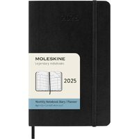 2025 Diary Moleskine Pocket Monthly Soft Cover Black M-DSB12MN2Y24