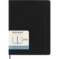 2025 Diary Moleskine XL Monthly Soft Cover Black M-DSB12MN4Y24