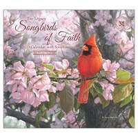 2025 Calendar Songbirds Of Faith With Scripture by Hautman Brothers Wall, Legacy WCA94477