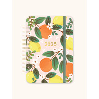 2025 17-Month Planner Do It All Fruit & Flora Weekly/Monthly Orange Circle Studio 25335