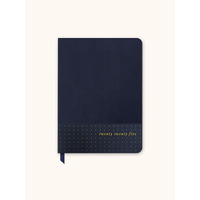 2025 17-Month Planner Dual-Textured Dots on Twilight Blue Medium Weekly/Monthly Orange Circle Studio 25388