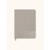 2025 17-Month Planner Dual-Textured Dots on Dove Gray Large Weekly/Monthly Orange Circle Studio 25400