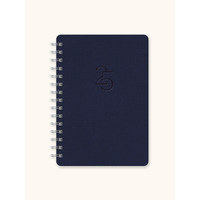 2025 17-Month Planner Agatha Oxford Blue Weekly/Monthly Orange Circle Studio 25450