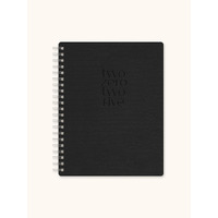 2025 17-Month Planner Baxter Midght Black Weekly/Monthly Orange Circle Studio 25475