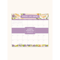 2025 Calendar Where Love Grows Monthly Magnetic Pad Orange Circle Studio 25125