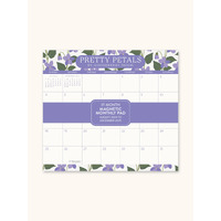 2025 Calendar Pretty Petals Monthly Magnetic Pad Orange Circle Studio 25126