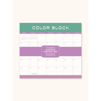 2025 Calendar Color Block Monthly Magnetic Pad Orange Circle Studio 25128