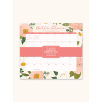 2025 Calendar Bella Flora Monthly Magnetic Pad Orange Circle Studio 25129