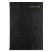 2025 Diary Cumberland Classic A5 Day to Page Black Casebound 51ECBK25