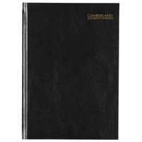 2025 Diary Cumberland Classic A5 Week to View Black Casebound 57ECBK25