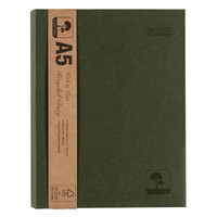 2025 Diary Cumberland Earthcare Enviro A5 Week to View Green Spiral 57SEC25