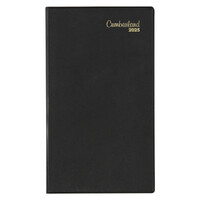 2025 Diary Cumberland Pocket Slim Week to View Black Spiral 63PBK25