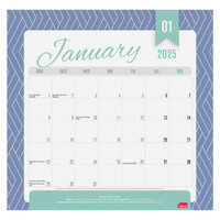 2025 Calendar Sasco Magnetic Wall 325x315mm Blue 401625