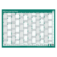 2025 Year Planner Sasco 700x500mm Wall Green 1059725