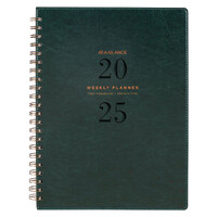 2025 Planner At-A-Glance Signature A4 Weekly/Monthly Green AAG300725