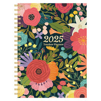 2025 Diary Cumberland Teachers Planner A4 Month To View Floral Spiral 41TS25