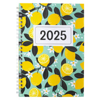 2025 Diary Cumberland Karella Fashion A5 Week to View Lemon Spiral 57KR25