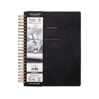 2025-2026 Financial Year Diary At-A-Glance A4 Day to Page Black AAG4062526