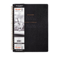 2025-2026 Financial Year Diary At-A-Glance A4 Week to View Black AAG4072526