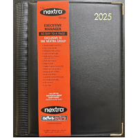 2025 Diary Nextra Executive A5 Day to Page Black NXA5D