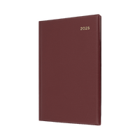 2025 Diary Collins Belmont Desk A5 Week to View Burgundy 387.V78