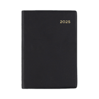 2025 Diary Collins Belmont Pocket A7 Day to Page Black 137.V99