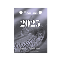 2025 Refill Collins Desktop Calendar Top Punch DCRT