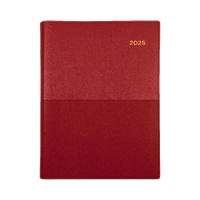 2025 Diary Collins Vanessa A5 Day to Page Red 185.V15