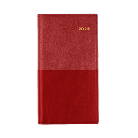 2025 Diary Collins Vanessa B6/7 Slim Week to View Landscape Red 375.V15