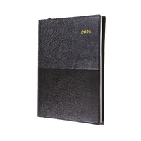 2025 Diary Collins Vanessa A4 2 Days to a Page Black 245.V99