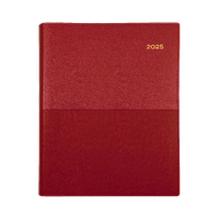 2025 Diary Collins Vanessa Quarto Week to View Vertical Red 325.V15