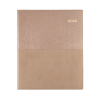 2025 Diary Collins Vanessa Quarto Week to View Vertical Rose Gold 325.V49