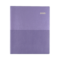 2025 Diary Collins Vanessa Quarto Week to View Vertical Purple 325.V55