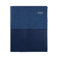 2025 Diary Collins Vanessa Quarto Week to View Vertical Blue 325.V59