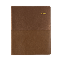 2025 Diary Collins Vanessa Quarto Week to View Vertical Tan 325.V90