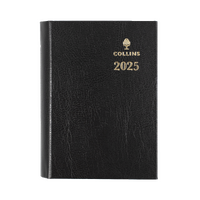 2025 Diary Collins Sterling A7 Day to Page w/ Pencil Black 133P.P99