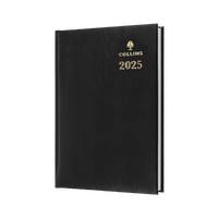 2025 Diary Collins Sterling A5 Day to Page Black 184.P99