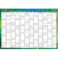 2025 Year Planner Writeraze QC2 700x500mm Wall Recycled Unframed 11880