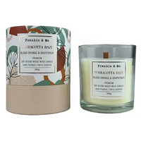 Frankie & Me Terracotta Daze Scented Candle 200g Blood Orange & Grapefruit E9403