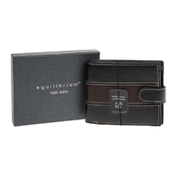 Wallet Mens RFDI Blocking Two-Tone Stitch Black Equilibrium