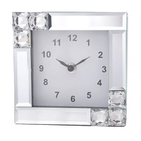 Clock Mirror Crystal 15cm Great Home Decor Gibson Gifts 20803